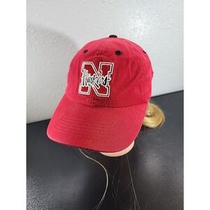 Vintage Nebraska Huskers Captivating Head Gear Red Hat with Red Strap